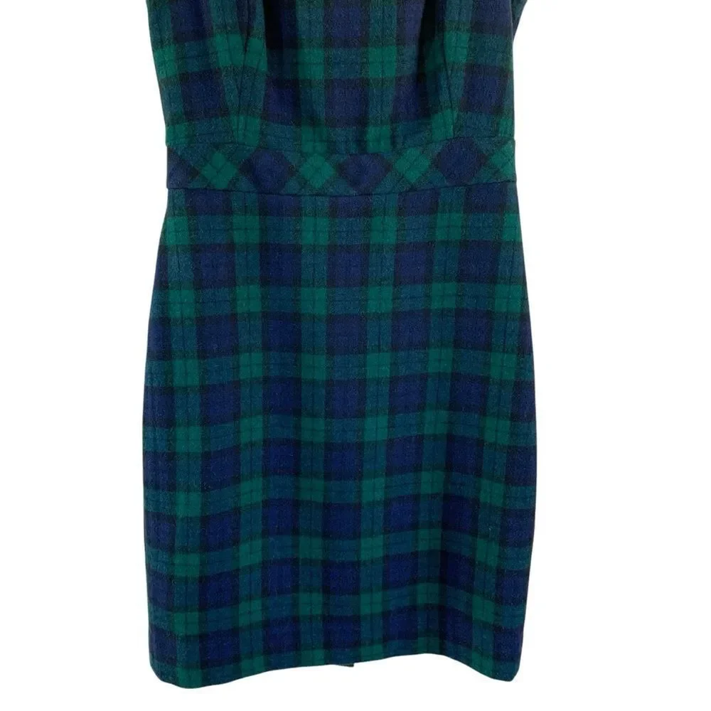 J. Crew Wool Plaid Sleeveless Dress